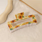 Beau - Square Openwork Floral Hair Claw Clip