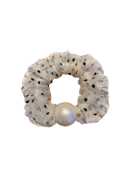 Gifty - Ruffled Mini Polka Dot Scrunchie