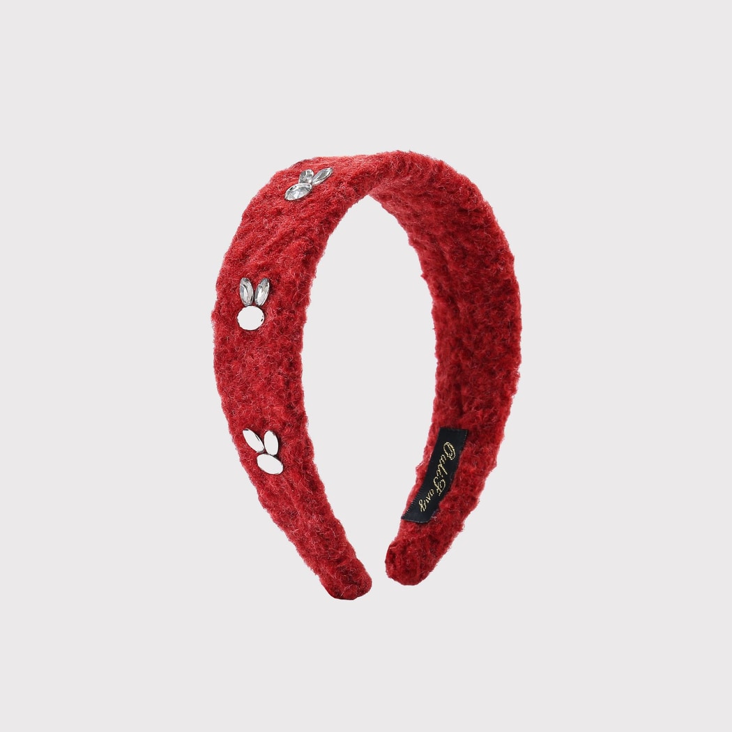 Gifty - Red Plush Rabbit Accent Fashion Headband