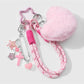 Keypus - Y2K Plush Heart Bow Charm Keychain Bag Charm