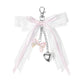 Keypus - Pink Lace Bow Heart Charm Keychain