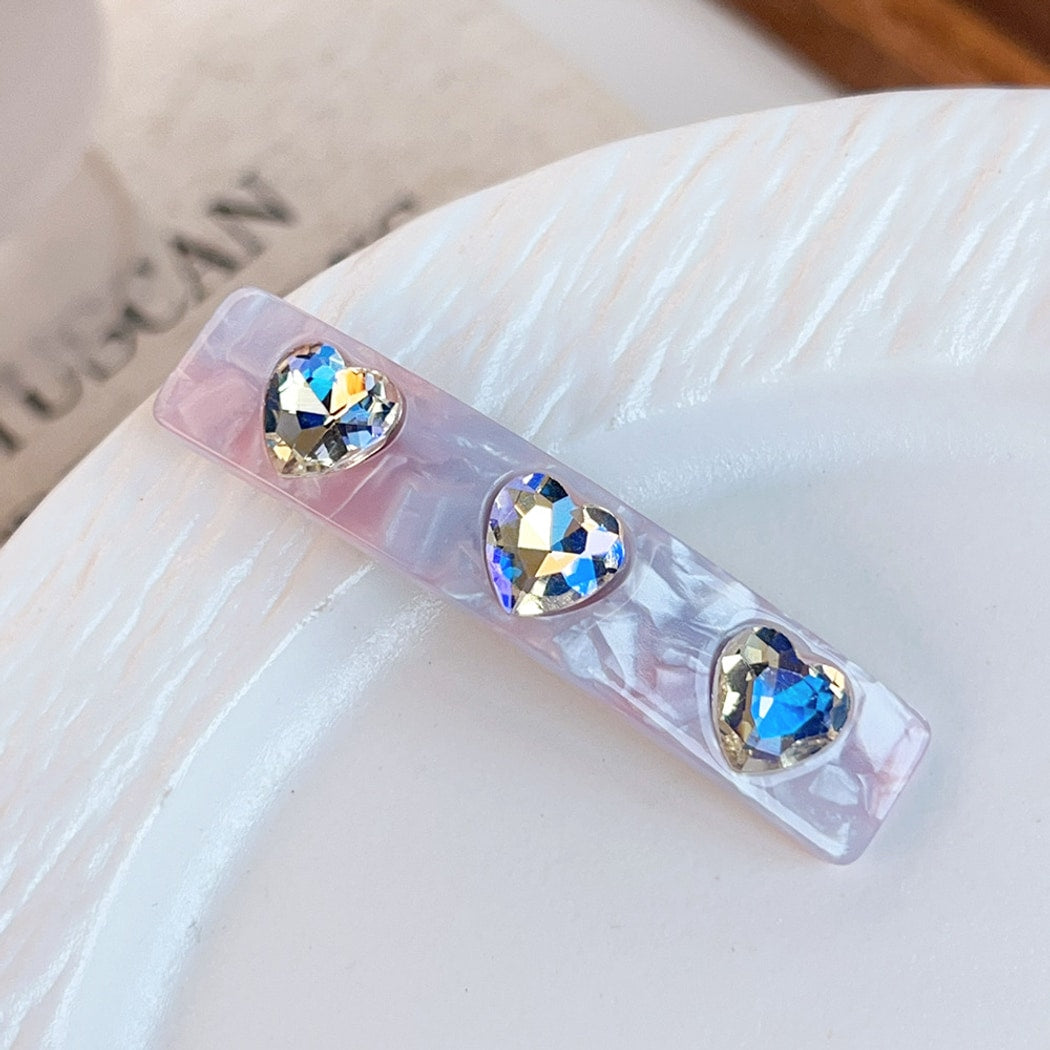Beau - Vintage Heart Accent Acetate French Barrette