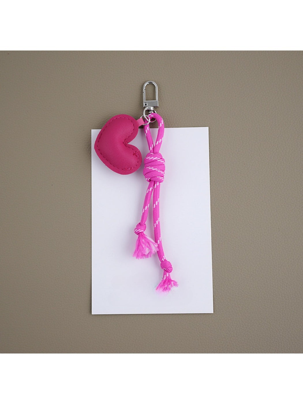 Keypus - Heart Shaped Faux Leather Keychain