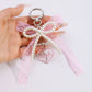 Keypus - Y2K Lace Bow Beaded Heart Keychain