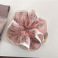 Gifty - Ruffled Small Floral Trim Scrunchie