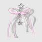 Keypus - Sweet Beaded Bow Star and Moon Keychain