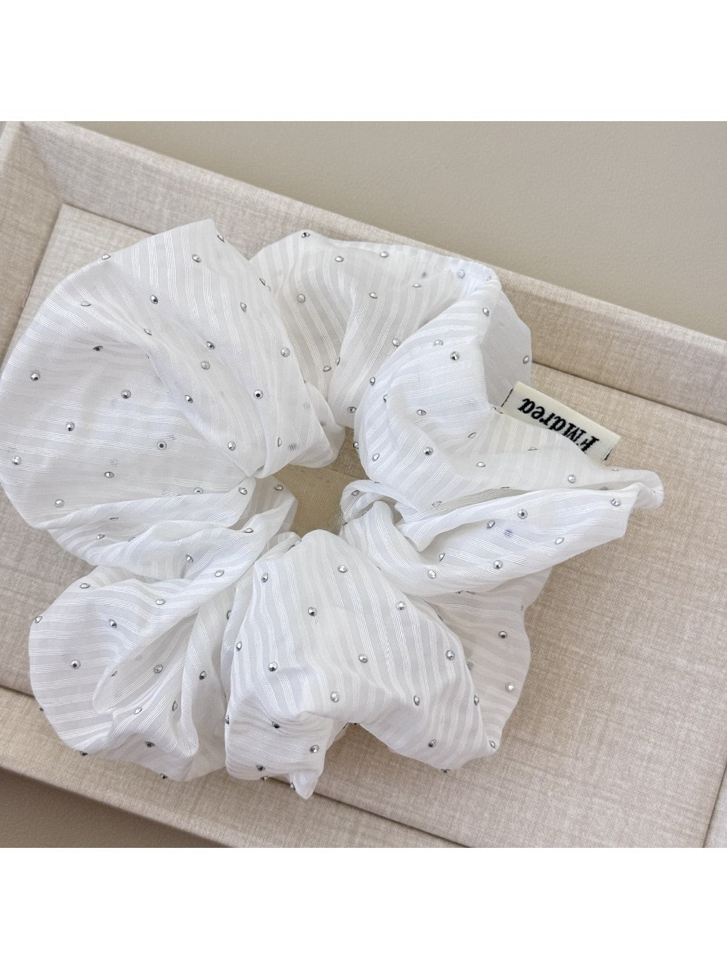 Gifty - Striped Fabric Coil Hair Tie