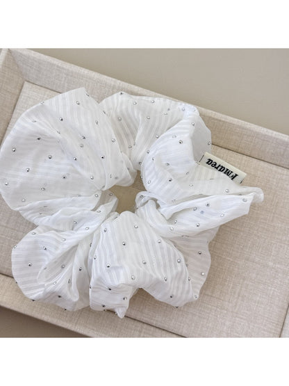 Gifty - Striped Fabric Coil Hair Tie
