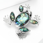 Brovia - Alloy Frog Inlay Fashion Accent Brooch Pin