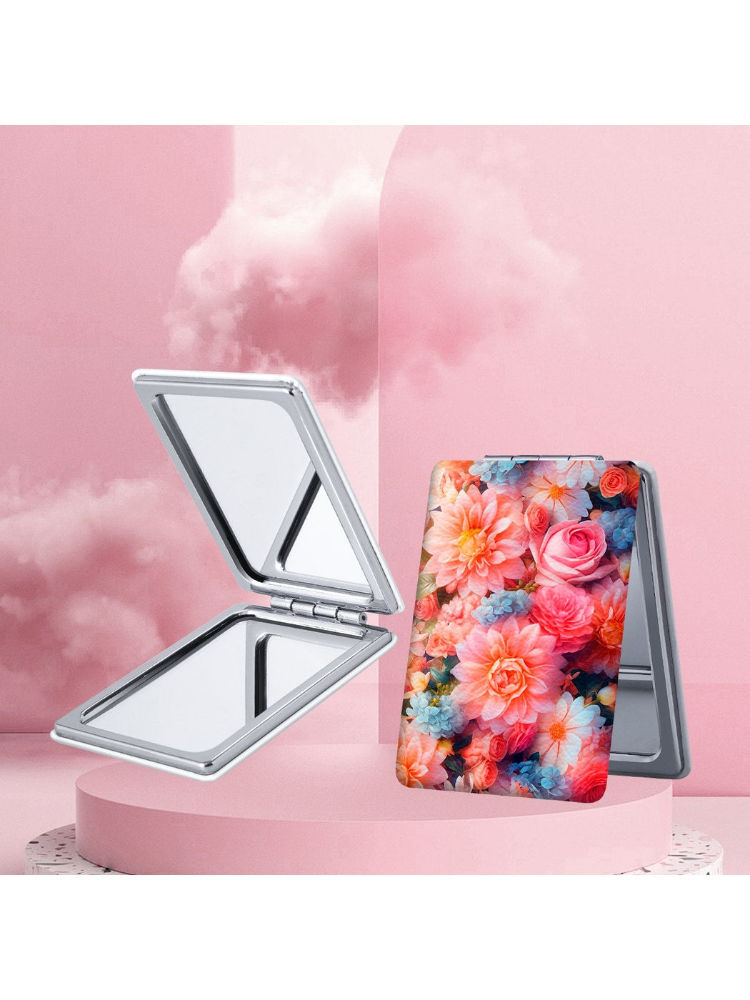 Mirroray - Portable Foldable PU Leather Makeup Mirror