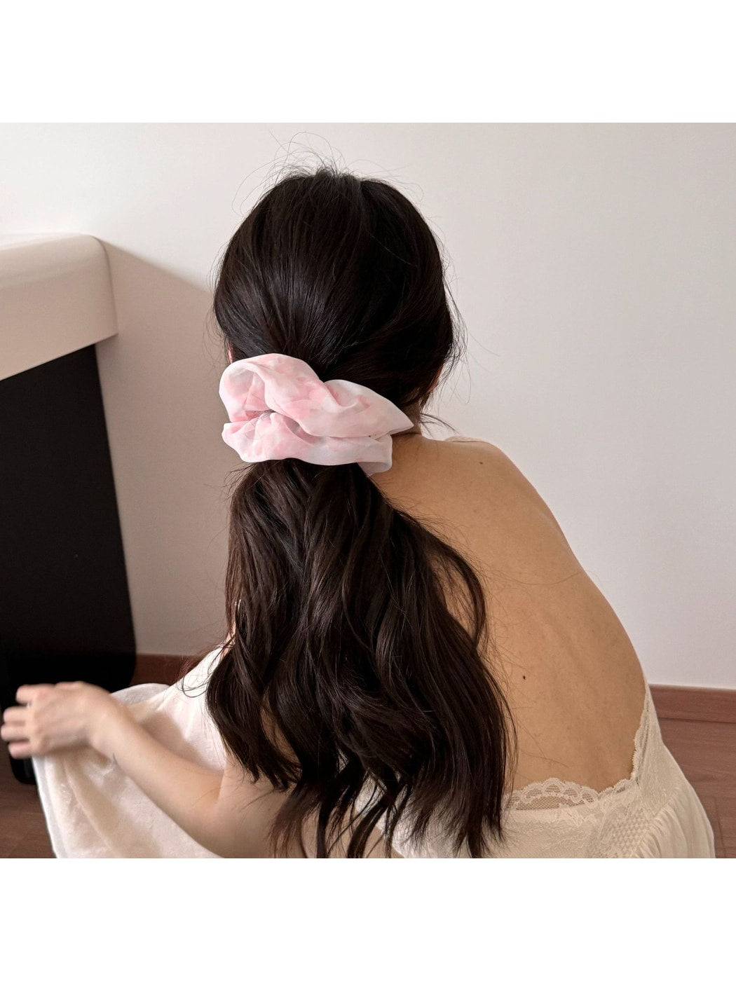 Gifty - Watercolor Mesh High Elastic Round Scrunchie