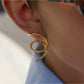 Earedge - Wrapped Organic Line Earrings
