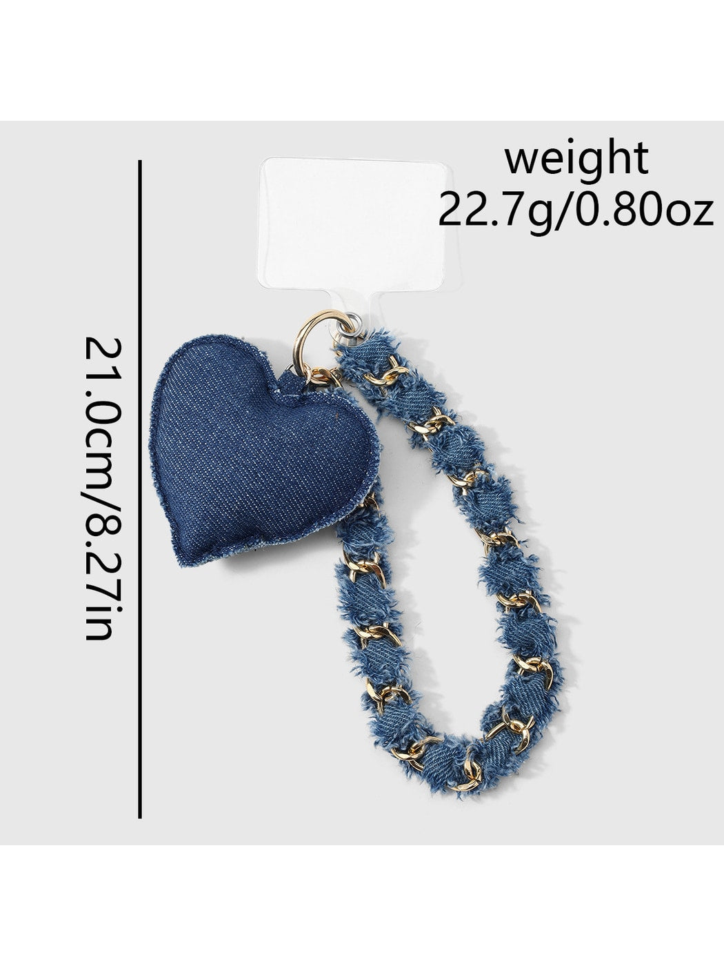 Keypus - Y2K Heart Chain Detail Polyester Keychain
