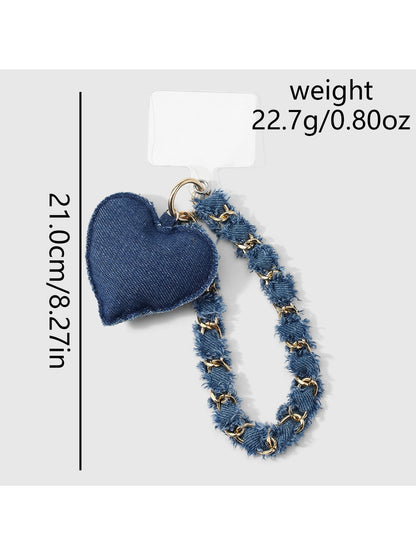 Keypus - Y2K Heart Chain Detail Polyester Keychain