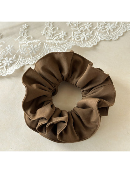 Gifty - Brown Wrinkle Double Scrunchie