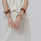 Lovra vintage bangle bracelet worn on wrist showcasing ombre color effect