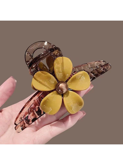 Beau - Flower Petal PVC Alloy Decorative Claw Clip
