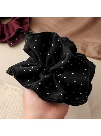 Gifty - Polka Dot Heart Double Layer Scrunchie
