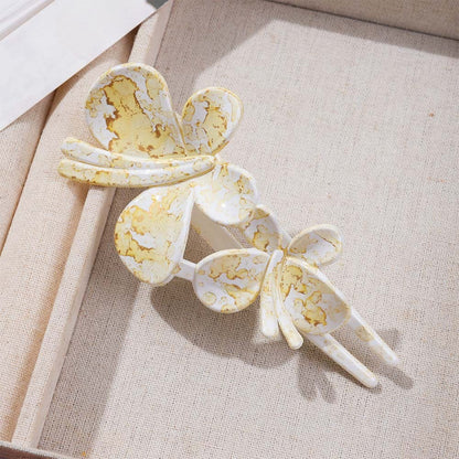 Beau - Marble Patterned Elegant Hair Clip