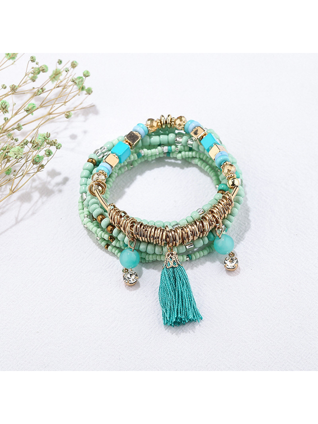 Lovra - Bohemian Layered Tassel Beaded Bracelet