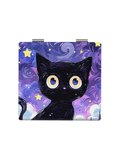 Mirroray - Cartoon Cat Pattern Folding Makeup Mirror