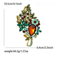 Brovia - Vintage Rhinestone Large Alloy Brooch