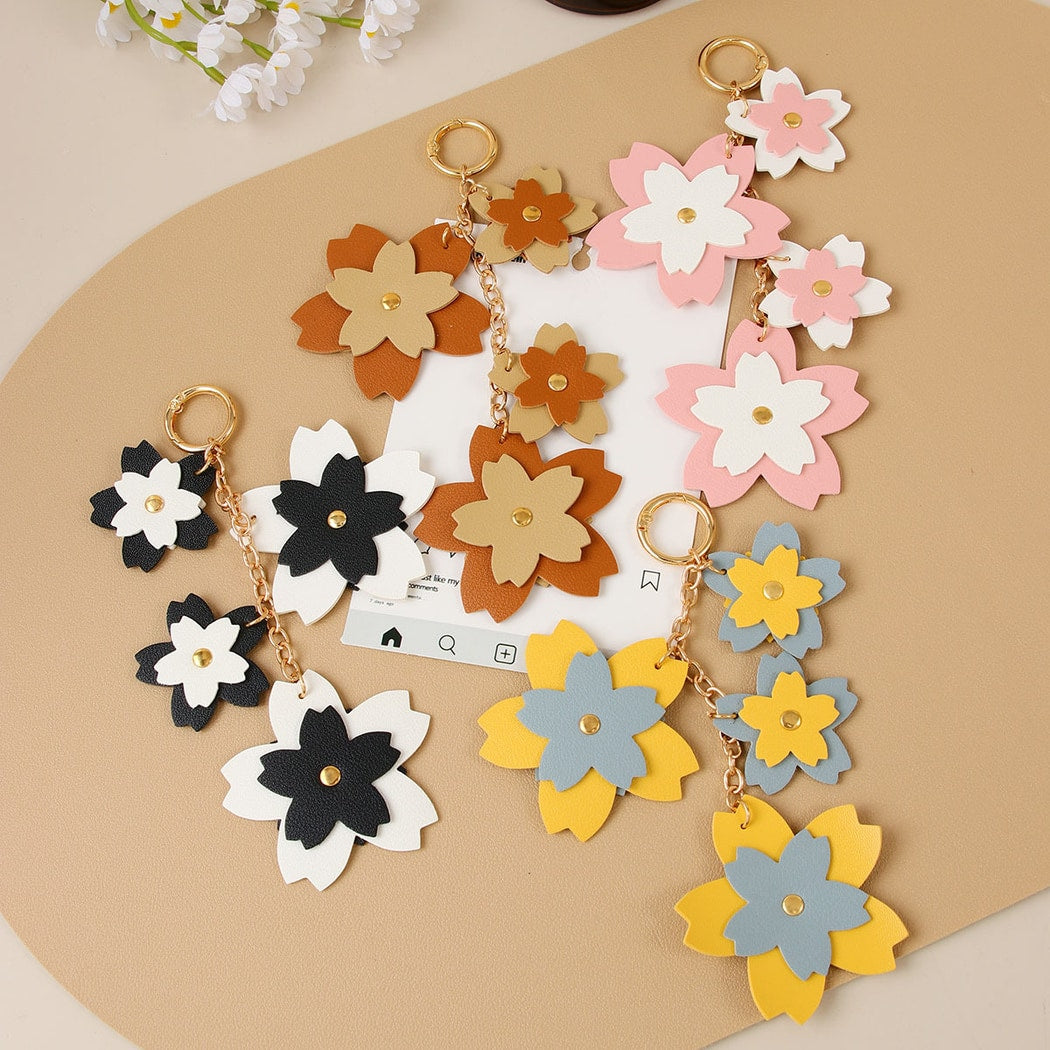 Keypus - Cherry Blossom PU Alloy Keychain