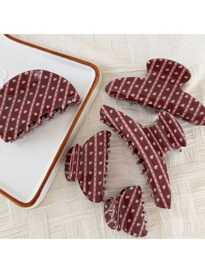 Beau - Polka-Dot Heart-Shaped Hair Clip