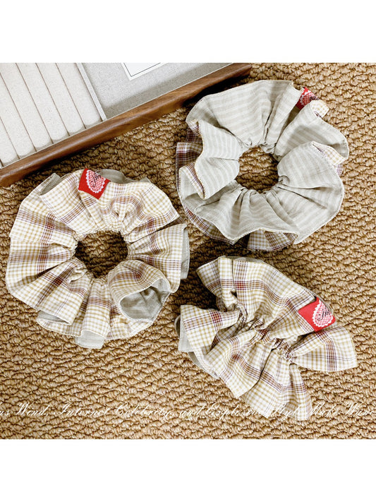 Gifty - Grace Khaki Plaid Hair Ring