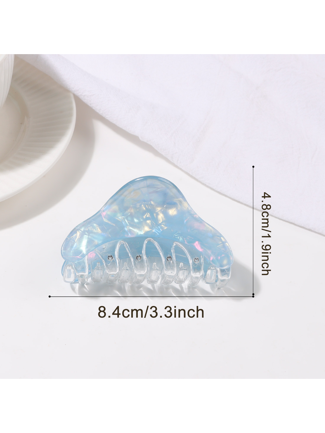 Beau - Iridescent Textured PVC Claw Hair Clip