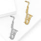 Brovia - Simple Music Theme Saxophone Brooch