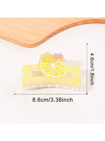 Beau - Square Fruit Print Hair Claw Clip
