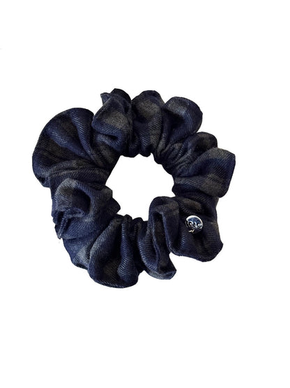 Gifty - Floral Bud Plaid Hair Scrunchie