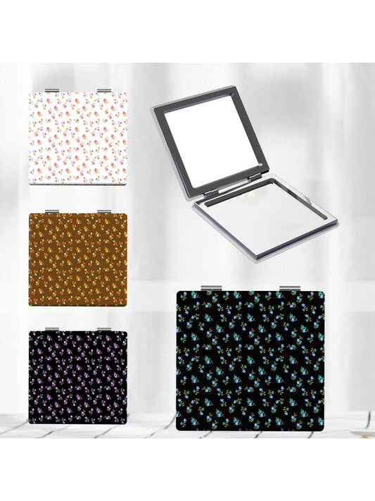 Mirroray - Floral Pattern Folding Glass Makeup Mirror