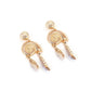Earedge - Textured Alloy Ocean Motif Dangle Earrings