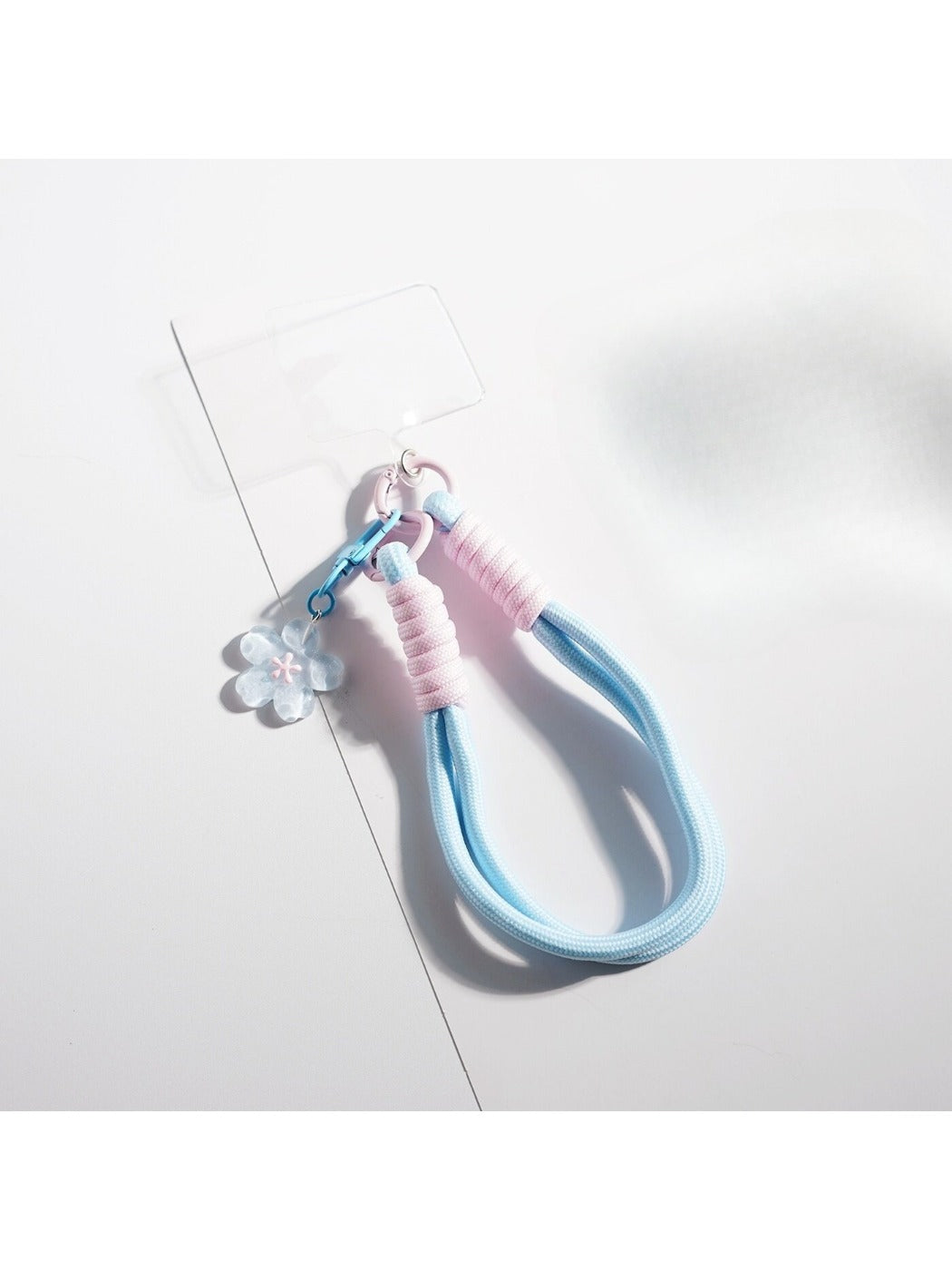 Detailed shot of the intertwined colorful ropes forming the flower petals