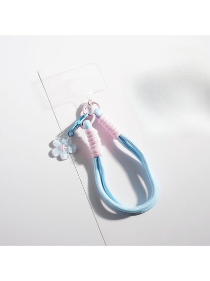 Detailed shot of the intertwined colorful ropes forming the flower petals