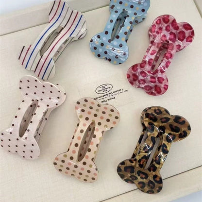 Beau - Y2K Patterned Bone Shape Hair Clip