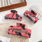 Beau hair claw clip with black crow pattern on translucent material