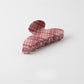 Beau - Pink Checkered Multi Shape PVC Claw Clip