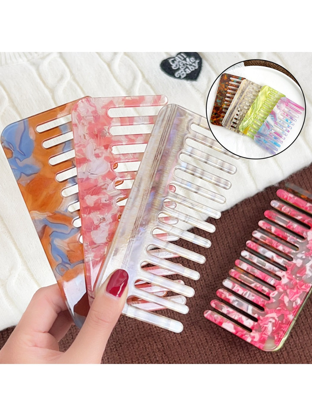 Camerow - Elegant Marble Comb Stylish Hair Accessory