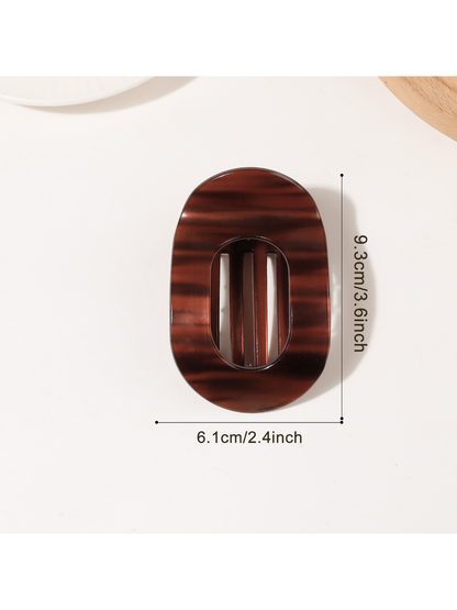 Beau - Textured Oval Hair Holder Claw Clip
