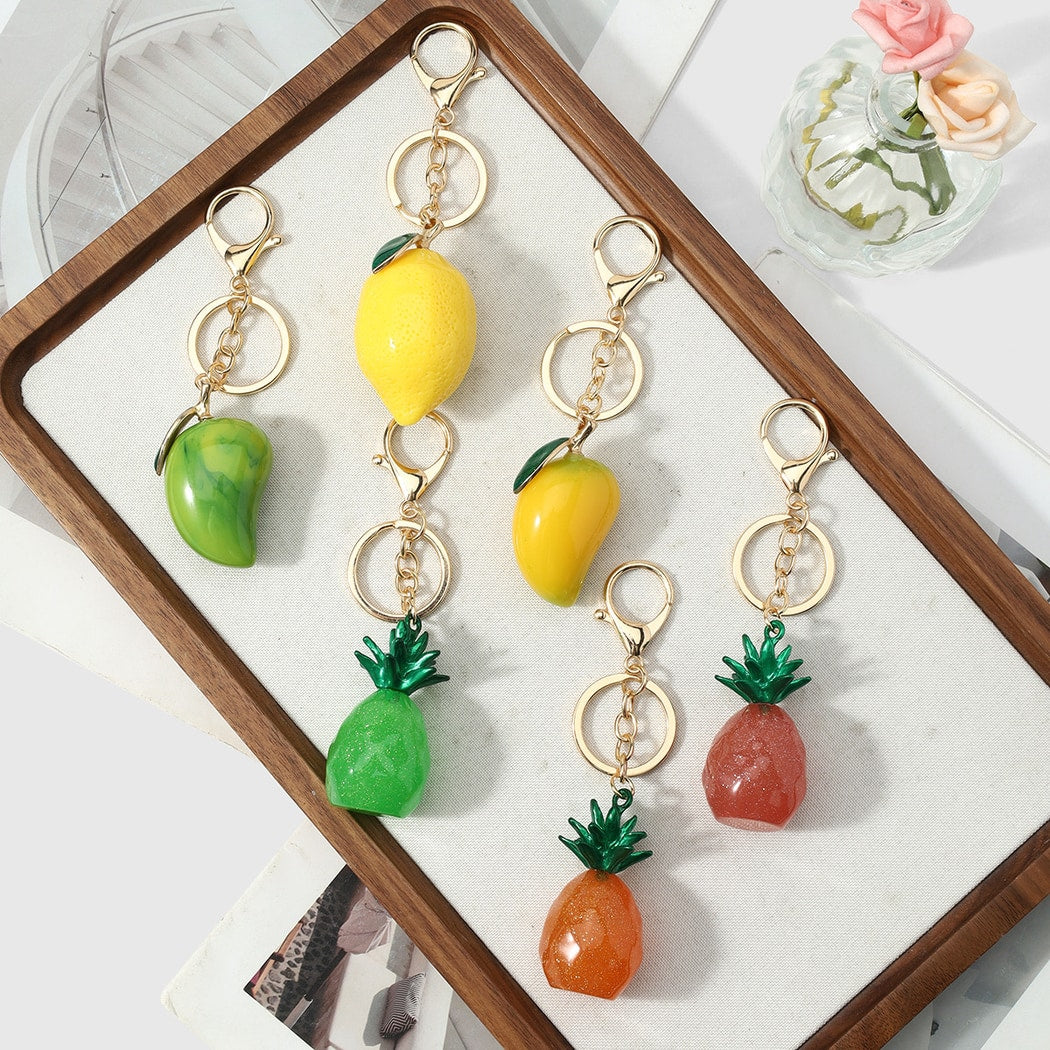 Keypus - Glossy Cute Fruit Pendant Keychain