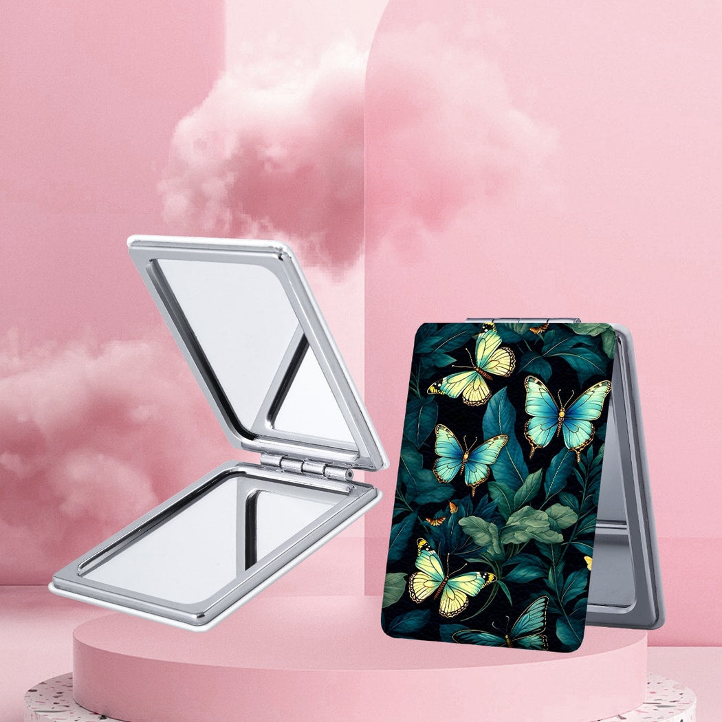Mirroray - Floral Pattern Foldable Handheld Makeup Mirror