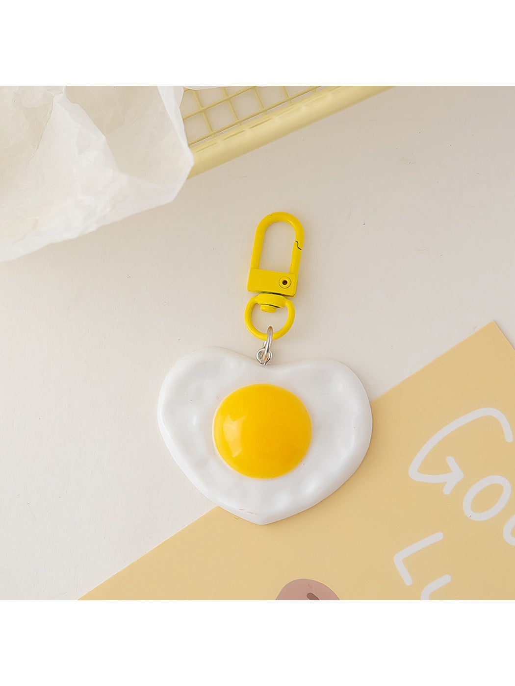 Keypus - Cute Fried Egg Keychain
