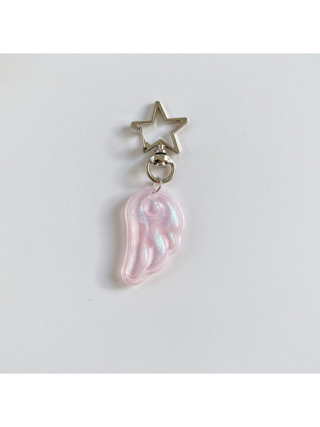 Keypus - Shimmery Acrylic Angel Wing Star Keychain