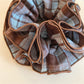 Gifty - Brown Plaid Four Layer Scrunchie