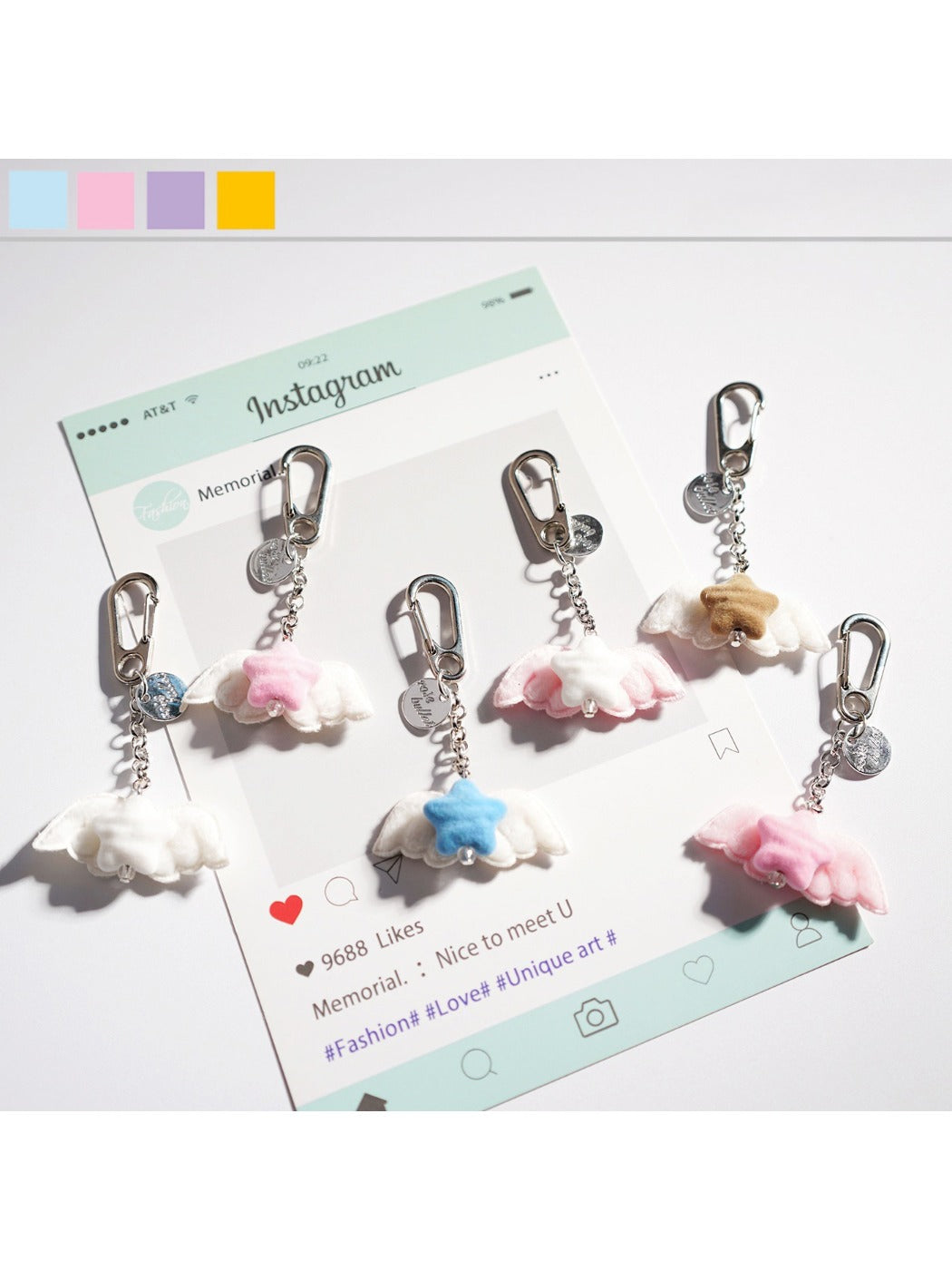 Keypus - Cute Angel Wing Keychain