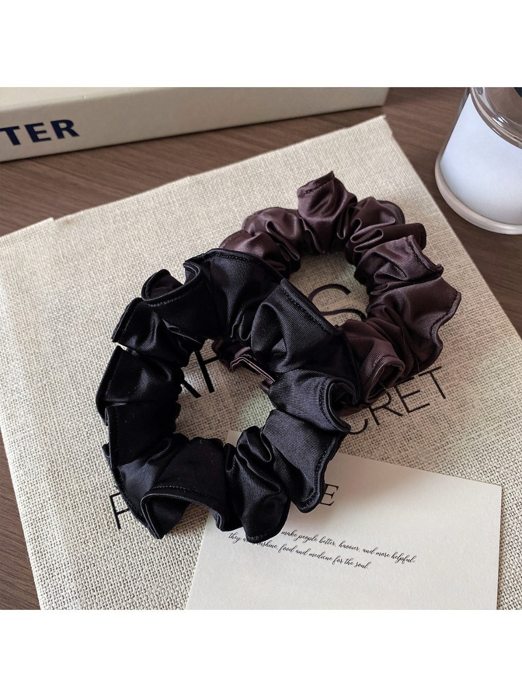 Gifty - High Elasticity Ruffled Satin Scrunchie