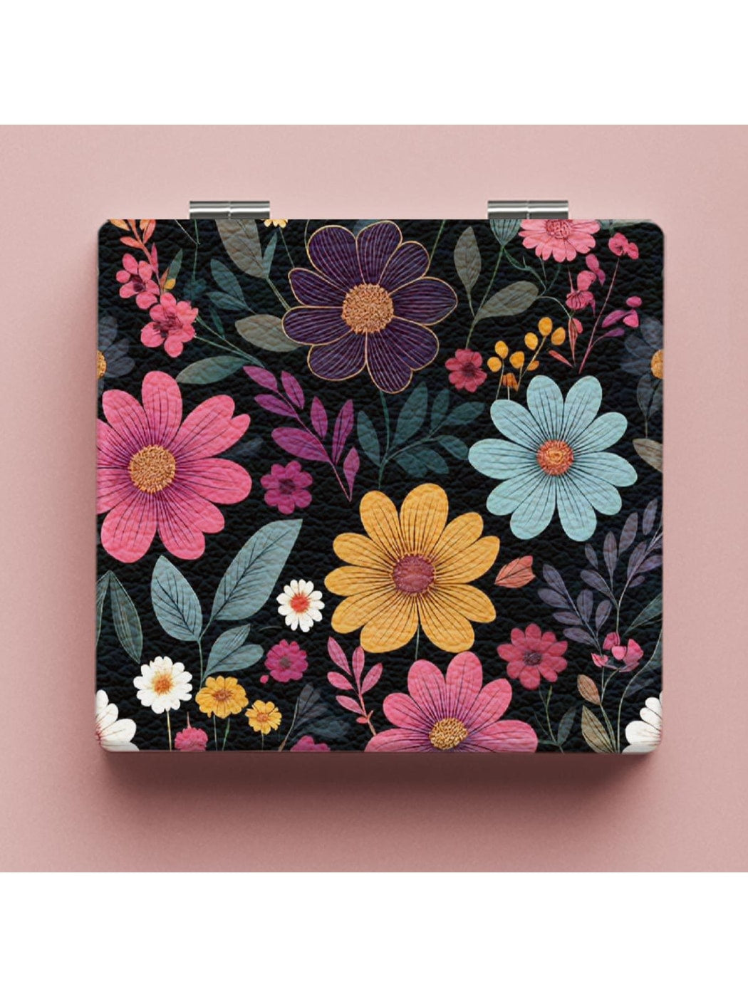 Mirroray - Floral Print Foldable Compact Makeup Mirror